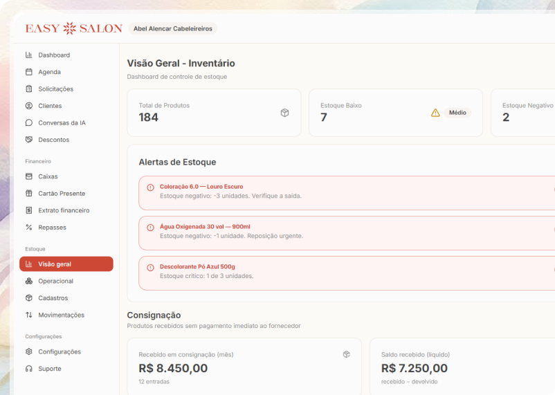 Estoque sob controle